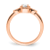 14K Rose Gold Petite Rope Edge Round Diamond Ring 0.24ctw