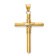 14k Yellow Gold Polished with Center Wrap Tube Cross Pendant