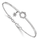 Rhodium Over 14k White Gold Star Dangle Diamond Bangle Bracelet