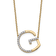 14k Yellow Gold and Rhodium Over 14k Yellow Gold Sideways Diamond
Initial G Pendant 18 Inch Necklace