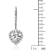 Pear Shape CZ Halo Drop Earrings In Sterling Silver