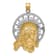 14k Yellow Gold, 14k White Gold and 14k Rose Gold Textured Jesus Pendant