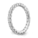 Rhodium Over 14K White Gold Lab Grown Diamond SI1/SI2, G H I, Eternity Band