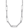 Rhodium Over Sterling Silver Fancy Cubic Zirconia Paperclip Link Necklace