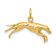 14k Yellow Gold Textured Greyhound Charm