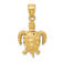 14K Yellow Gold Turtle Pendant