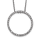 Rhodium Over 14K White Gold Lab Grown Diamond Circle 18 Inch Necklace