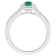 6x4mm Oval Emerald 1/4 ctw Diamond Rhodium Over Sterling Silver Halo Ring
