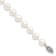 Rhodium Over Sterling Silver 9-10mm White Freshwater Cultured Pearl Bracelet