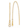 14k Yellow Gold Polished Cubic Zirconia Threader Earrings