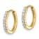 14K Yellow Gold Lab Grown Diamond Hinged Hoop Earrings