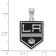 Rhodium Over Sterling Silver NHL LogoArt Los Angeles Kings Large Enamel Pendant