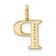 14K Yellow Gold Diamond Letter P Initial Pendant