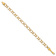 10k Yellow Gold Solid 7mm Triple Link Charm Bracelet