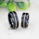 ADELARD Rose Gold Braided Brushed Center Black Tungsten Wedding Band
With Polished Beveled Edges 8mm