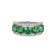 Green And White Cubic Zirconia Platinum Over Sterling Silver Ring 7.44ctw