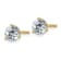 14K Yellow Gold 1ct. 5.0mm Round G H I True Light Moissanite Earrings