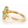 Emerald Cluster Ring In 18K Gold Over Sterling Silver 0.53ctw