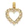 14k Yellow Gold Heart with Lace Trim Pendant