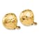 14k Yellow Gold 14mm Hammered Non-pierced Stud Earrings