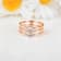 White Sapphire Stacked Ring 14K Rose Gold Over Sterling Silver Multi
Shape Ring