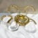 14K Yellow Gold Over Brass Acrylic XL Clear Chunky Bucket Hoop Earrings