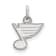 Rhodium Over Sterling Silver NHL LogoArt St. Louis Blues Extra Small Pendant