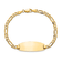 14k Yellow Gold Oval Figaro Link ID Bracelet