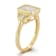 Rachel Zoe Bezel Set CZ Three-Stone Ring in 14K Gold Over Sterling Silver