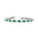 6.25ctw Emerald and Diamond Bracelet in 14k White Gold