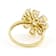CZ Flower Ring In 18K Gold Over Sterling Silver 6.12ctw
