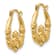 14k Yellow Gold 11/16" Claddagh Hoop Earrings