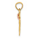 14K Tri-color Gold Textured #1 MOM Heart Pendant