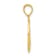 14k Yellow Gold Polished Cat Sitting On Moon Pendant