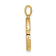 14K Yellow Gold Diamond Letter C Initial Pendant