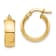 14k Yellow Gold 5/8" High Polished Hoop Earrings