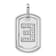Rhodium Over 14k White Gold Diamond Initial E Dog Tag Charm