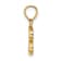 14k Yellow Gold Polished Block Letter B Initial Pendant