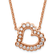 14K Rose Gold Lab Grown Diamond VS/SI GH, Heart Pendant Necklace