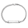 Rhodium Over 14k White Gold Flat Curb Link ID Bracelet