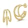 Sterling Statements 14K Yellow Gold Over Sterling Silver Bold Triple Hoops