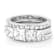 CZ Statement Ring Set in Rhodium Over Sterling Silver