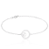 6-6.5mm White Cultured Freshwater Pearl Silver  Bracelet