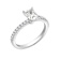 White Cubic Zirconia Platinum Over Sterling Silver Ring 1.27ctw