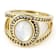 Mother-Of-Pearl And Lab-Created Sapphire Bypass Ring In 18K Gold Over
Brass 0.46ctw