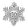 Rhodium Over 14k White Gold Vibrant Moving Diamond Snowflake chain slide