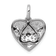 Rhodium Over 14k White Gold Diamond Heart Pendant
