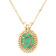 6.35 Ctw Emerald and 0.32 Ctw White Diamond Pendant in 14K YG