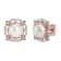 7mm Round White Freshwater Pearl and 0.18ctw Diamond 10K Rose Gold
Floral Stud Earrings