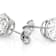 Timeless Lab-Grown Diamond Solitaire Stud Earrings 4ctw In 14K White Gold